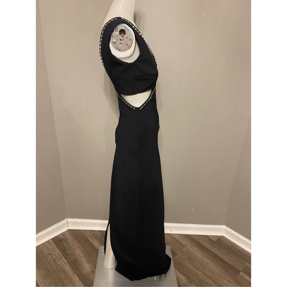 NWT Chiara Boni La Petite Robe Silvina Embellished Cut-Out Gown $1090 - Picture 9 of 12